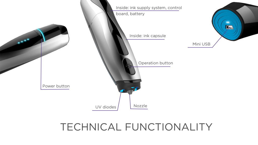 Er is goed over deze UV pen nagedacht en hij ziet er ook nog eens erg cool uit.